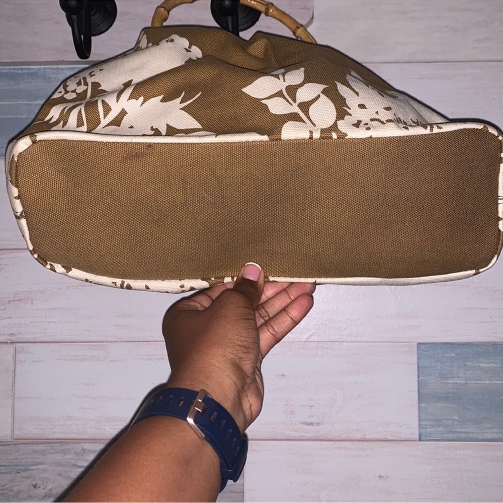 Banana Republic Canvas Bamboo Handbag - Picture 5 of 10